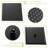 Dual Shower Head System - 12 Inch Square, Matte Black, Hand In Black Square Wall Mounted