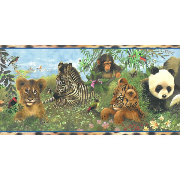 Buy Baby Animals Safari Wallpaper Border Zebra Monkey Lion Panda Online in  India  Etsy