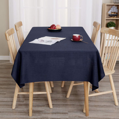 Water Resistant Tablecloth Faux Linen