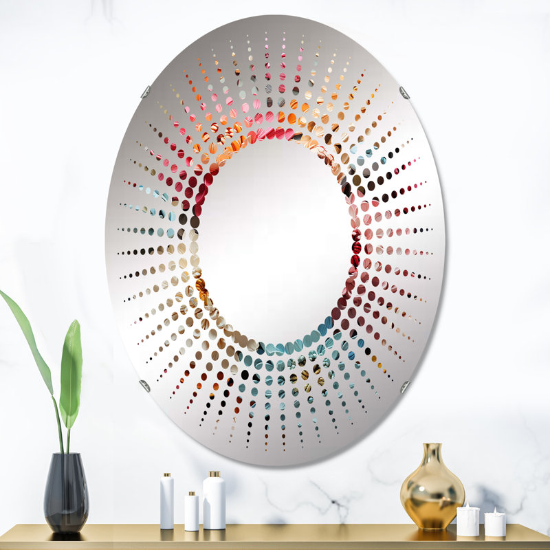Martini Glass Mystery Wall Mirror, Drinkware Green Traditional - Martini Glass Mystery III, 30" x 20"