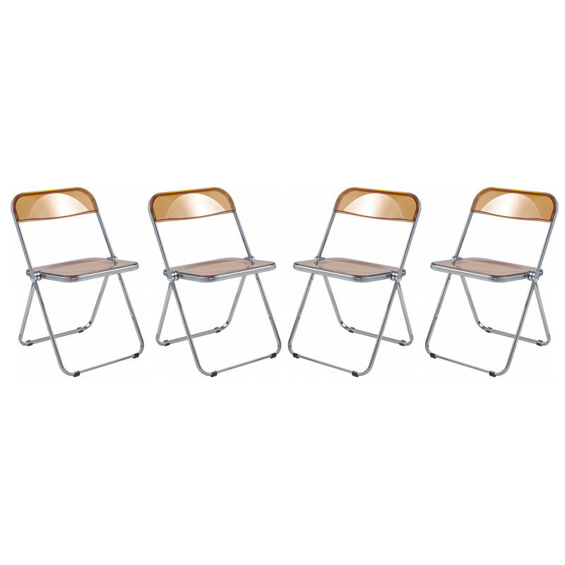 Chaise d'appoint de salle à manger Lawrence, Mandarine, Chrome