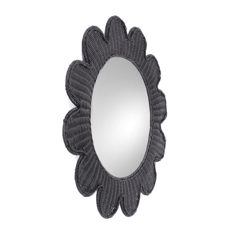 Miroir rond Coralie, Noir