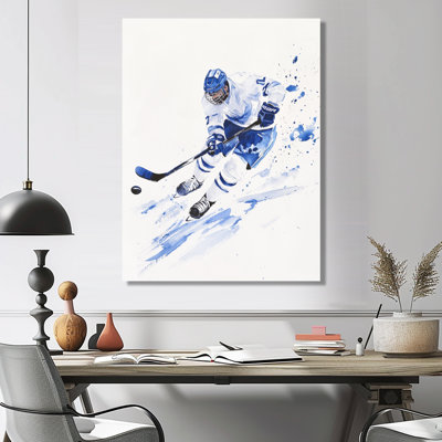 Hockey Joueur Shootout II - décor métallique, impression de hockey