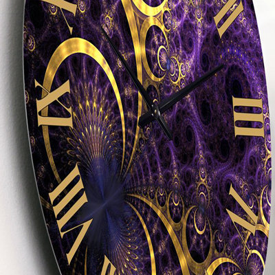 Fractale portail magique III - horloge murale moderne