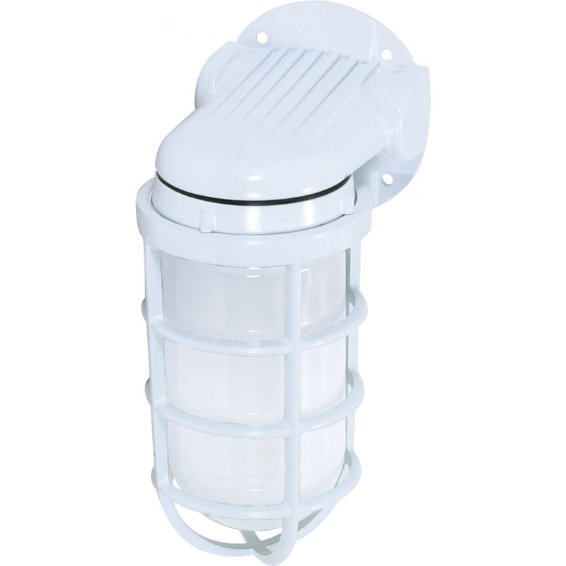 Lanterne murale d'extérieur en verre givré Tressa, Blanc, H 9,38 po x l 4,25 po x P 6,75 po