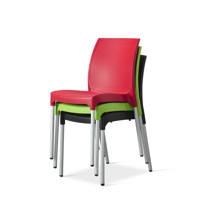 Aarif 48cm H Stacking Side Chair, Orange