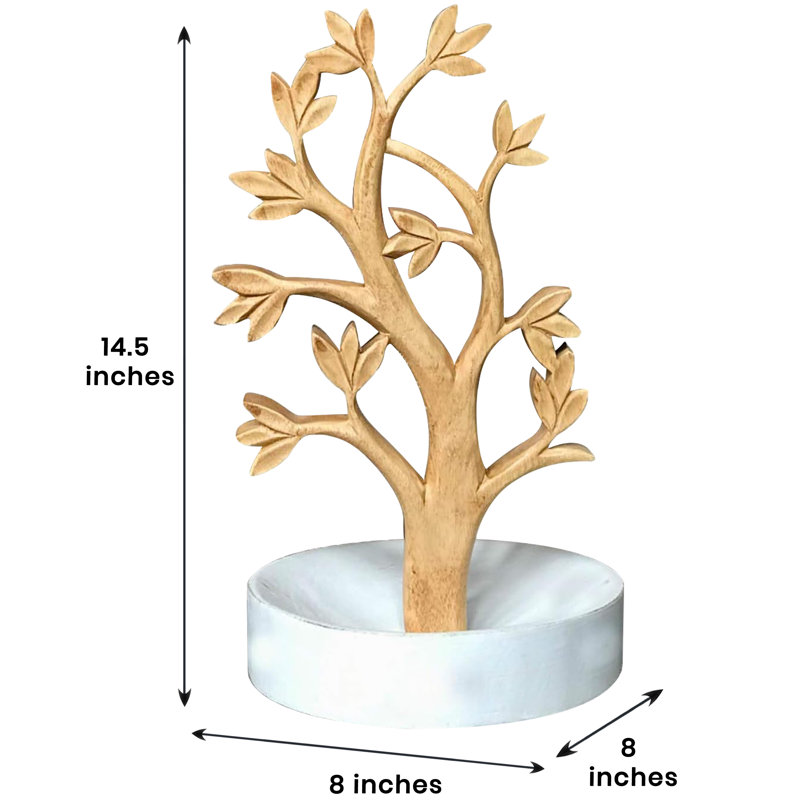 Handcrafted Solid Wood Tree Jewellery Organizer – Christmas Decor & Mother’s Day Gift for Mom