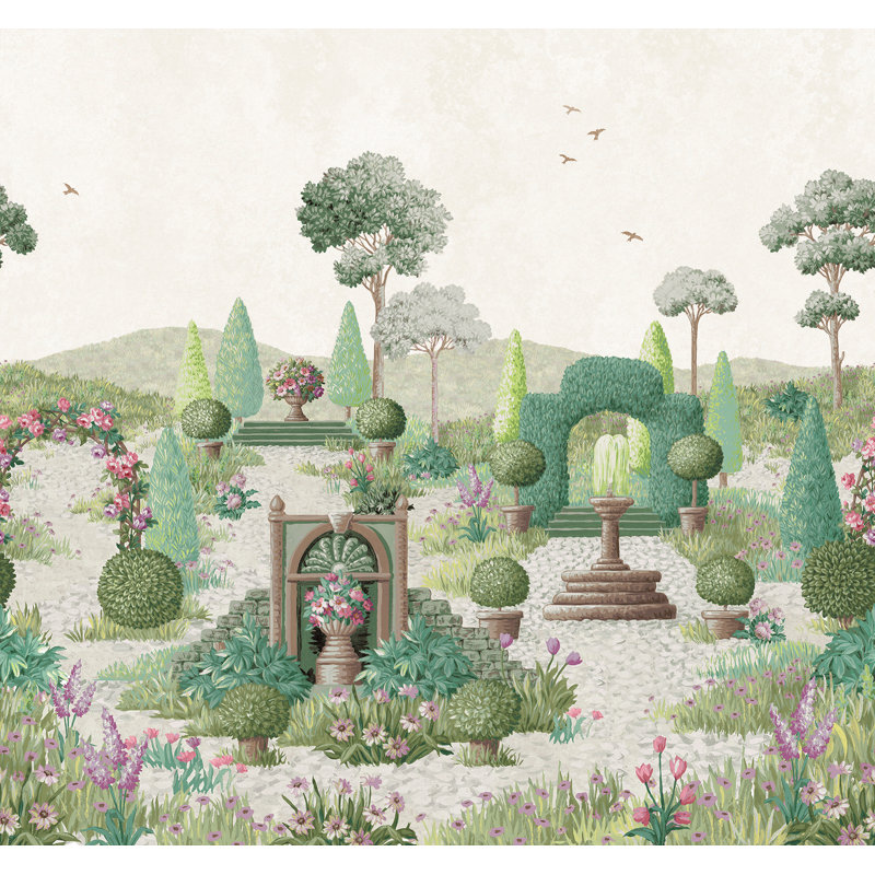 Laura Ashley Naunton Folly Fern Green Mural