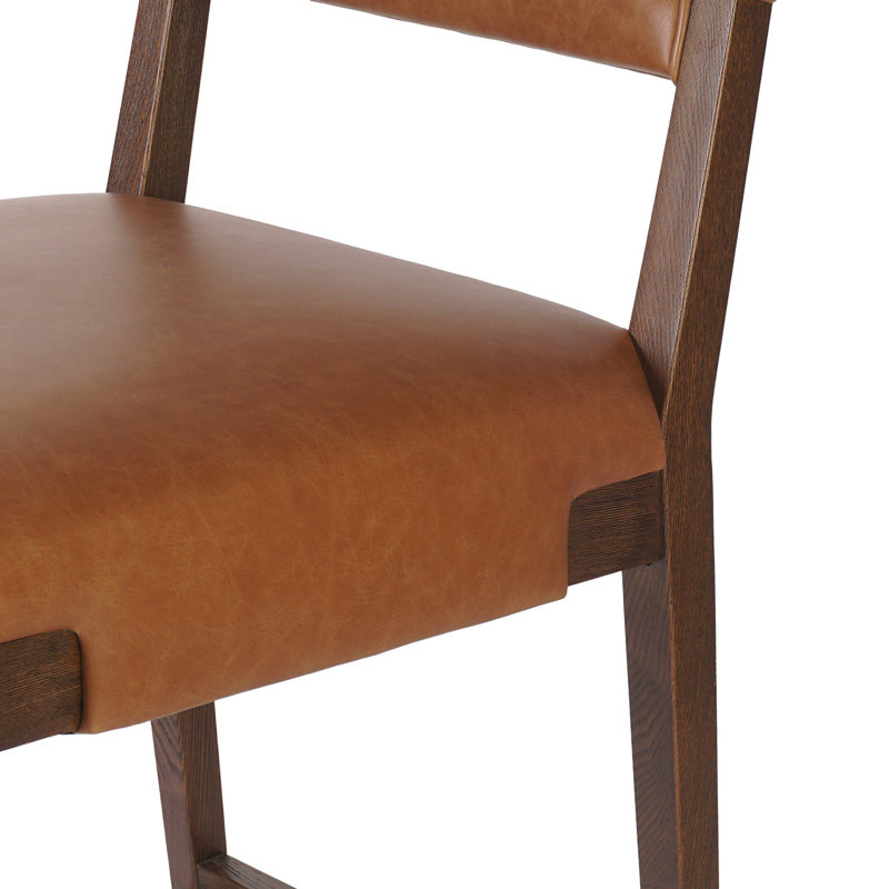 Tamari Stool-Sonoma Chestnut-Bar, Counter Stool (27.75" Seat Height), Brown Genuine Leather, Brown