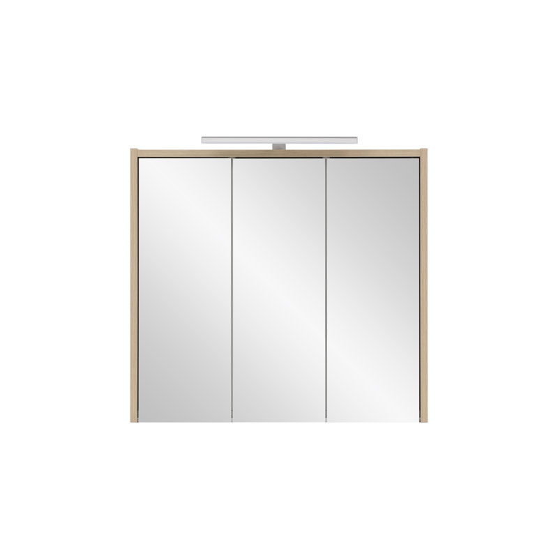 Calvin-Leigh Mirror Cabinet with LED Lighting, 60cm H x 65cm W x 16cm D