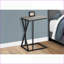 Table basse en forme de C peu encombrante pour le salon / la chambre à coucher - Plateau en stratifié gris et structure en métal noir-538228827