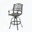 Tabouret de bar pivotant en fonte d'aluminium