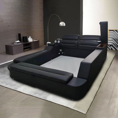 Lizanne Upholstered Wingback Storage Bed