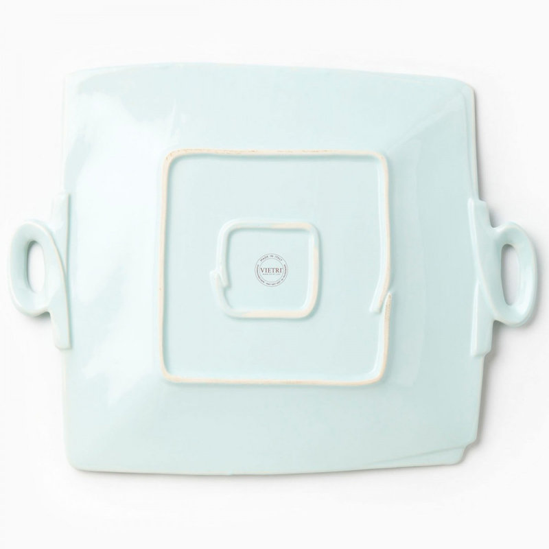 Lastra Stoneware Platter, Aqua
