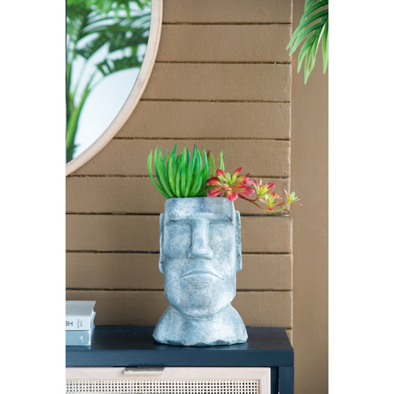 Jardinière en ciment pour pâques, jardinière en pierre, pot à statues, H 11,04 po x l 6,54 po x P 5,54 po