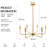 6 - Light 34" Candle Style Dimmable Wagon Wheel Chandelier