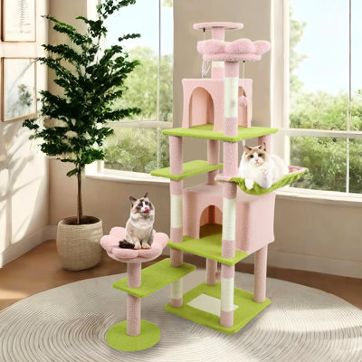 Arbre à chat 71 po avec poteau à griffes amovible