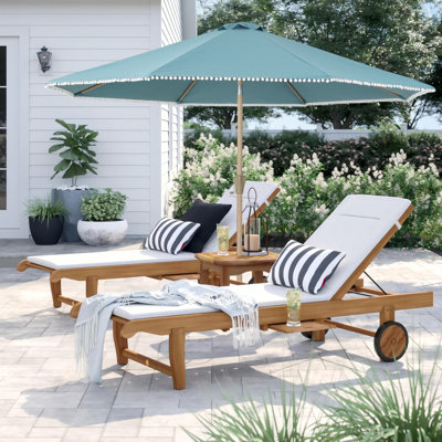 Parasol de patio à inclinaison automatique de 10 pi avec design boule blanche, parasol d'extérieur pour terrasse, cour, bord de piscine
