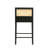 Tobias Coastal Modern Wood Counter Height Kitchen Bar Stool In Black Finish With White Boucle Fabric Upholstered Seat - Set Of 4-1583347407-1583347406-1583347393