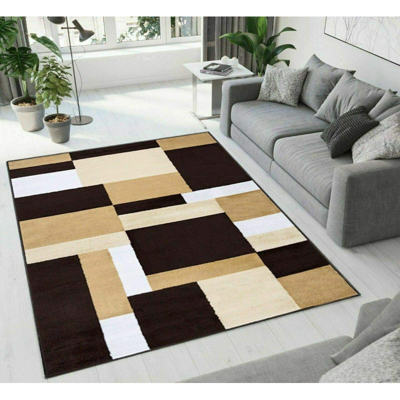 Amalin Geometric Area Rug, Rectangle 60 x 110cm
