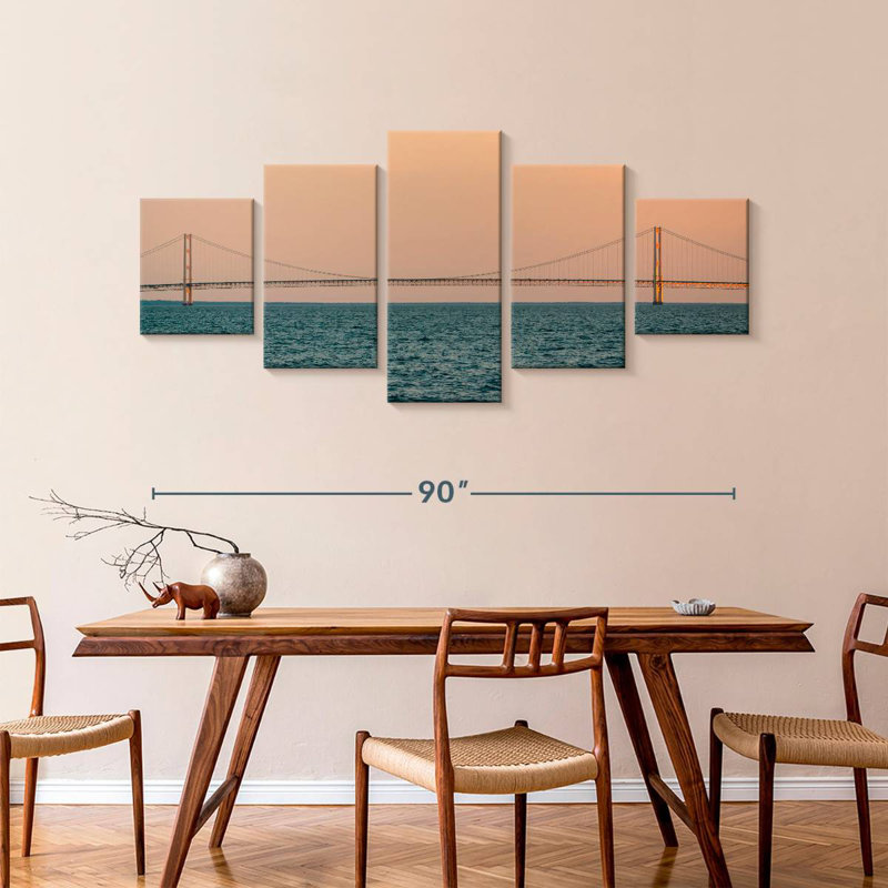 Mighty Mac Bridge Sunset, 42" H x 92" W