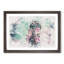 Bee on a Purple Flower Watercolour - Picture Frame Graphic Art Print-56874963-56874964