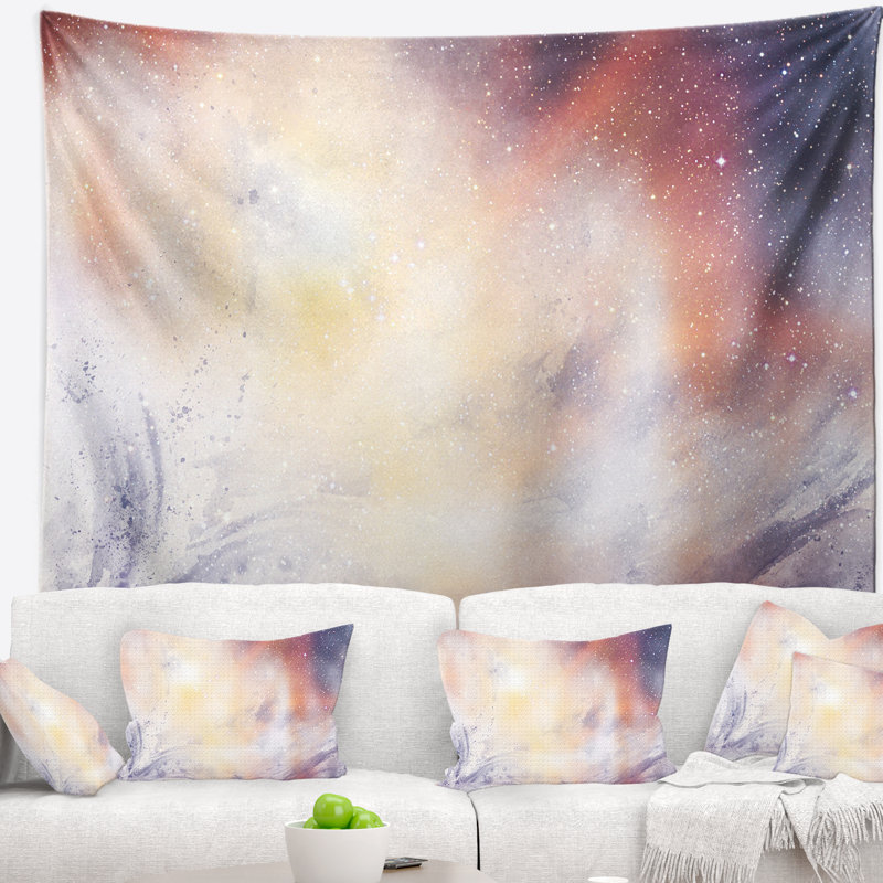 Aquarelle floue avec tapisserie étoile Abstract, H 32 po x l 39 po