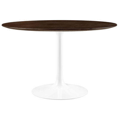 Modway Silver Orchid Fein Oval Dining Table
