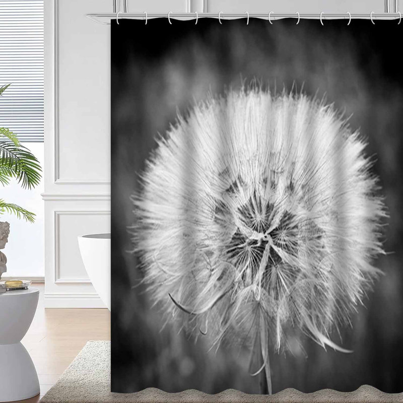 Rideau de douche Old Dandelion, L 72 po x l 78 po