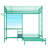 Bunk Bed Twin Over Twin Size With Desk Station L-Shaped Metal Bunk Bed Storage Shelves And Drawers Loft Beds With Safety Guardrail And Ladder For Teen,Green