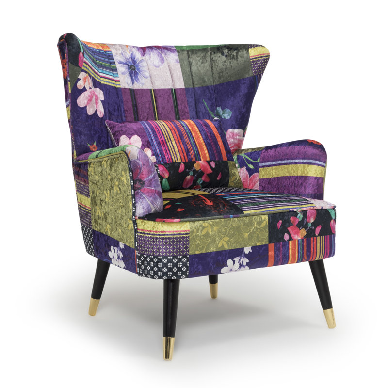 Yair Upholstered Accent Chair, Multicoloured
