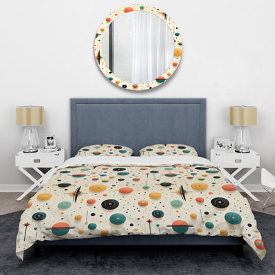 Cosmic Landscape - Ensemble de housse de couette géométrique - Polyester microfibre