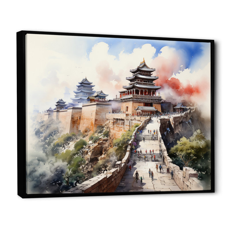 «China Art Forbidden City II», reproduction d'art sur toile, H 24 po x l 32 po x P 1 po, Cadre flottant noir