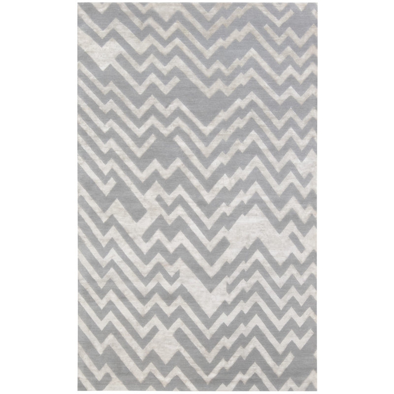 Modern One-of-a-Kind Rectangle 5' x 8' Hand Knotted Area Rug