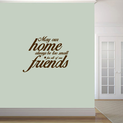 Décalcomanie murale « may is always home always too too small home »