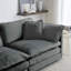 3 tissus en chenille gris de style Mid-Century moderne, coussins d'accoudoirs, revêtement de haute respirabilité, confort supérieur pour le salon moderne, chenille, 2 coussins et 3 cadres,