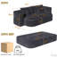 Canapé pliable 78,7 po 2-en-1 avec couverture fonctionnelle et 2 coussins moelleux-116743810