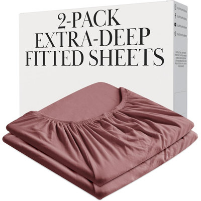 Ensemble de draps-housse en microfibres à double brossage 110 g / m² avec goussets extra-profonds de 21 pouces et coins élastiques Southwest