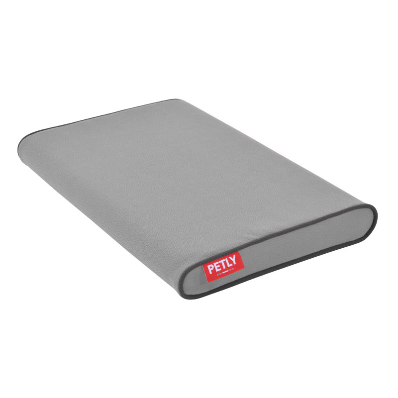 Orthopedic Microfibre Pet Bed, Medium (80cm W x 60cm D), Light Grey