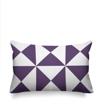 Farrell Geometric Triangles Indoor/Outdoor Throw Pillow