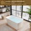 Baignoire de trempage autoportante en acrylique 49 po. X 27,9 po., Isolation à double paroi, drain et trop-plein mat, facile à installer, baignoire de salle de bain moderne, entièrement blanche