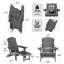  Chaise berçante pliante en PEHD pour l'extérieur Adirondack avec repose-pieds rétractable-615834106