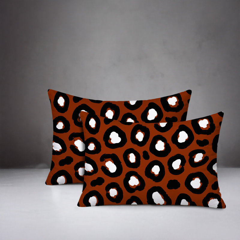 Oreiller réversible intérieur / extérieur Amia, 25x18, Burnt Orange