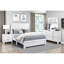 Commode moderne 1Pc de 6 tiroirs avec quincaillerie de chambre à coucher en bois noir-990079267