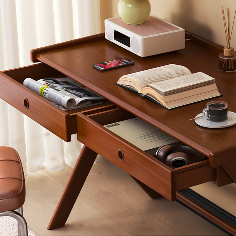 Petit bureau de style nordique, H 30,71 po x l 47,24 po x P 23,62 po, Brun