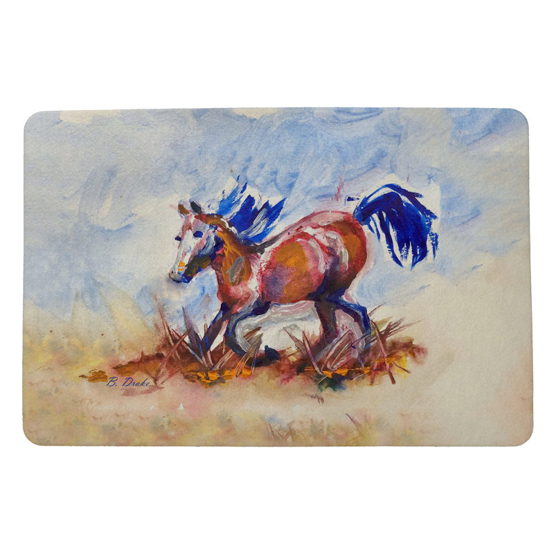 Tapis d'extérieur antidérapant Wild Horse 18 po x 26 po