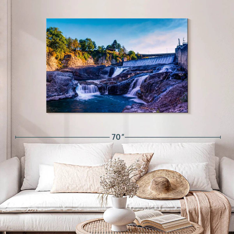Alvord Spokane Falls And Dam, 32" H x 48" W