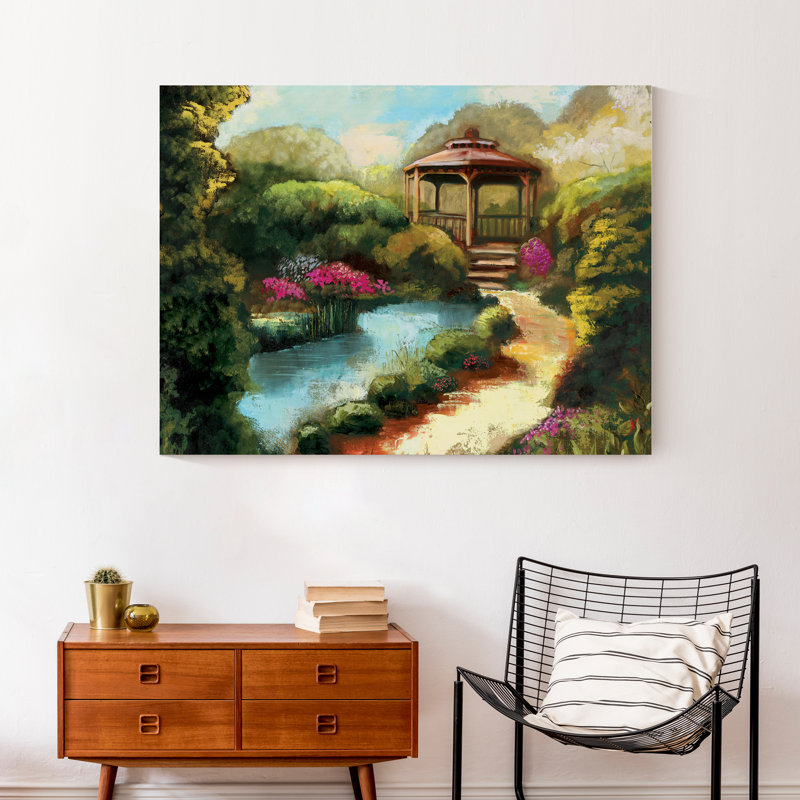 Garden Gazebo - Impression sur toile tendue, L 40 po x H 40 po