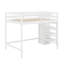 Lit mezzanine double avec garde-robe et escalier de rangement-951597268