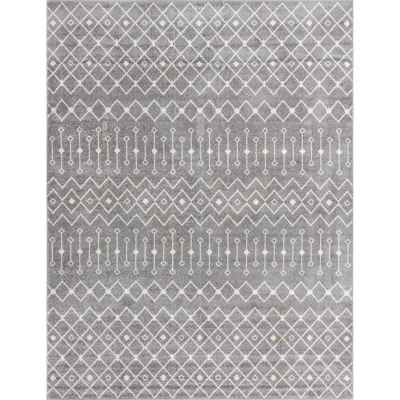 Tapis bleu turquoise en polypropylène tissé à la machine Briehn, Rectangle 10 pi 8 po x 14 pi